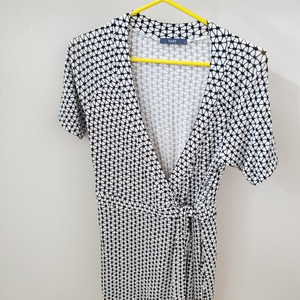 Black and White Cotton Dress